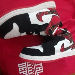 Jordan 1 Mid White Plaid